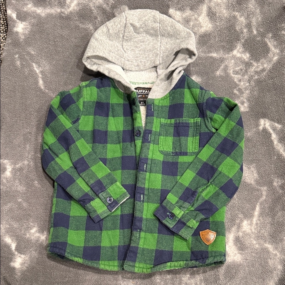 Buffalo David Bitton Kids Plaid Shirt with Hood